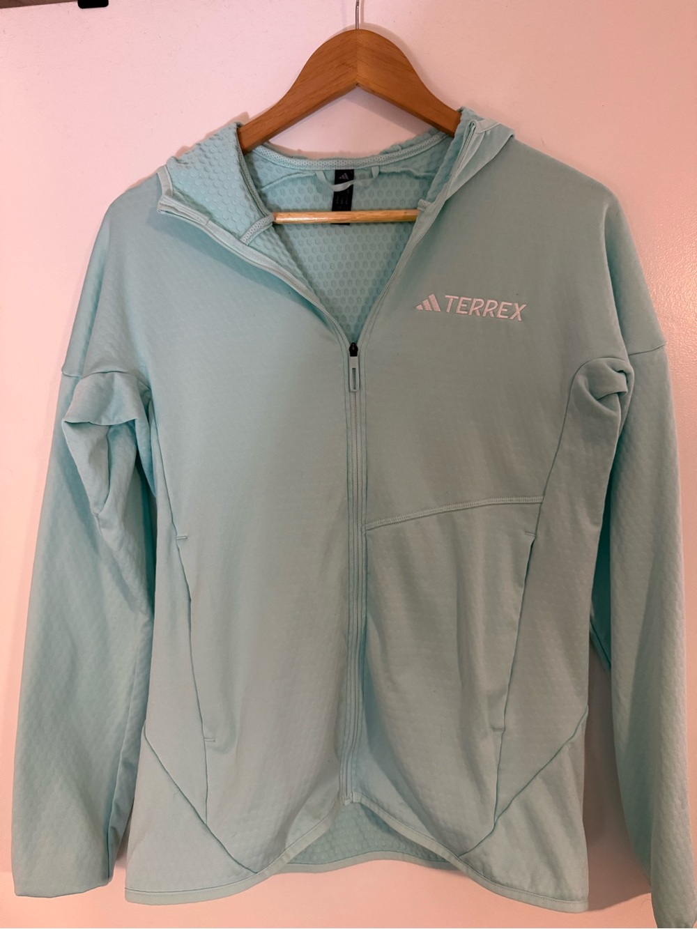 Adidas Women’s Light Blue Full-Zip Hooded Jacket